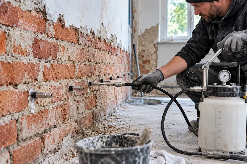 sanace Olomouc – tlaková injektáž cihelného zdiva